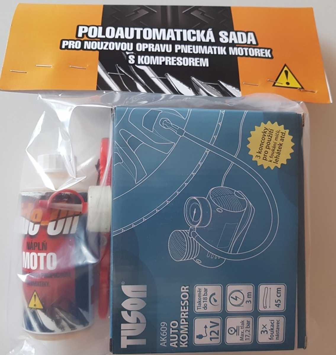 Sada opravná pro moto pneu