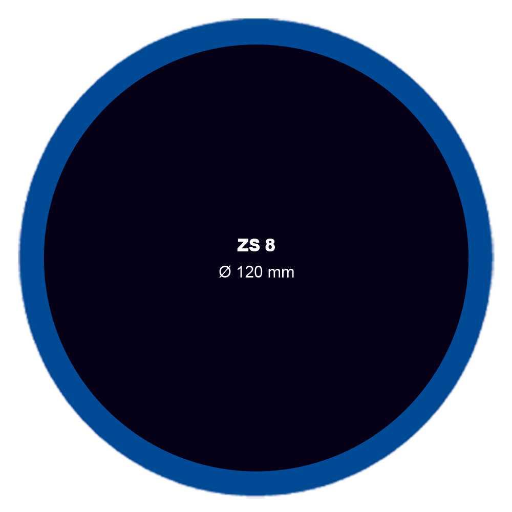Záplata ZS 8 na opravu duší průměr 120 mm - balení po 10 ks - Ferdus 1.16