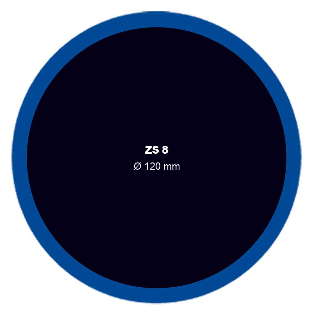 Záplata ZS 8 na opravu duší průměr 120 mm - balení po 10 ks - Ferdus 1.16