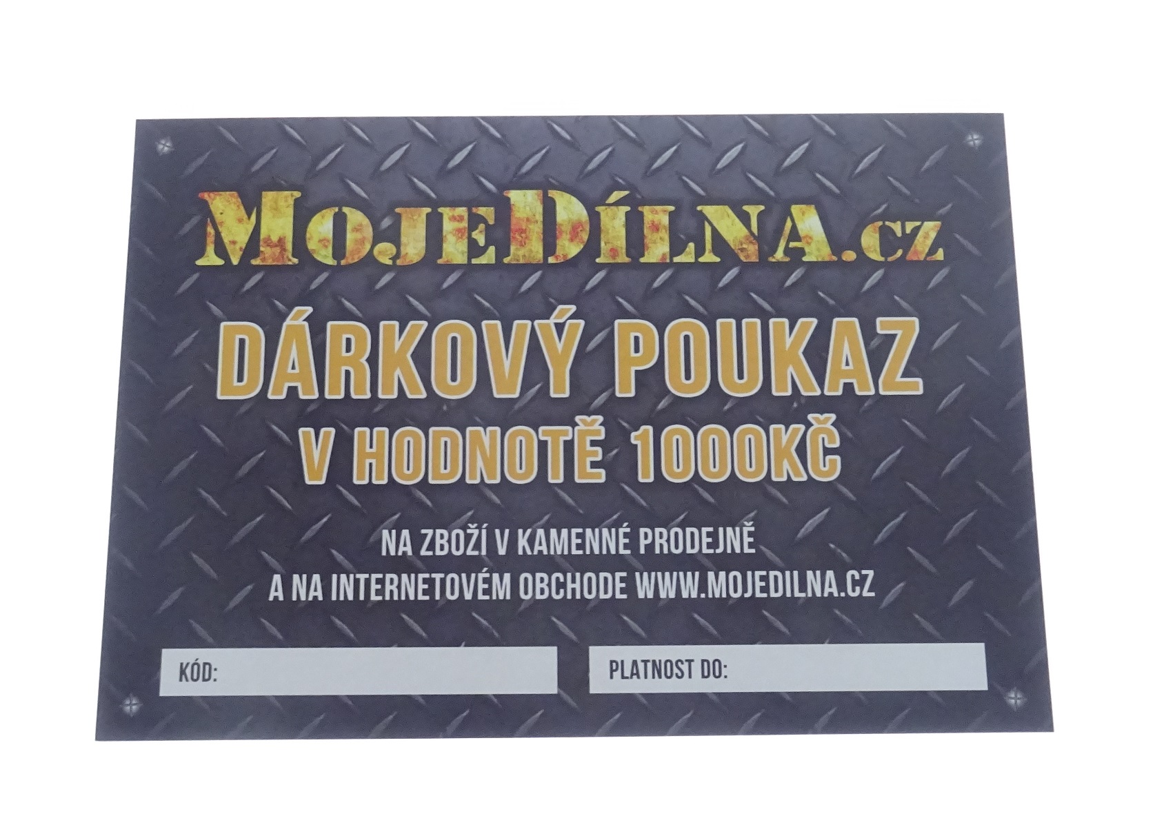 MDtools Dárkový poukaz MojeDílna.cz v hodnotě 1000 Kč Varianta: Tištěný