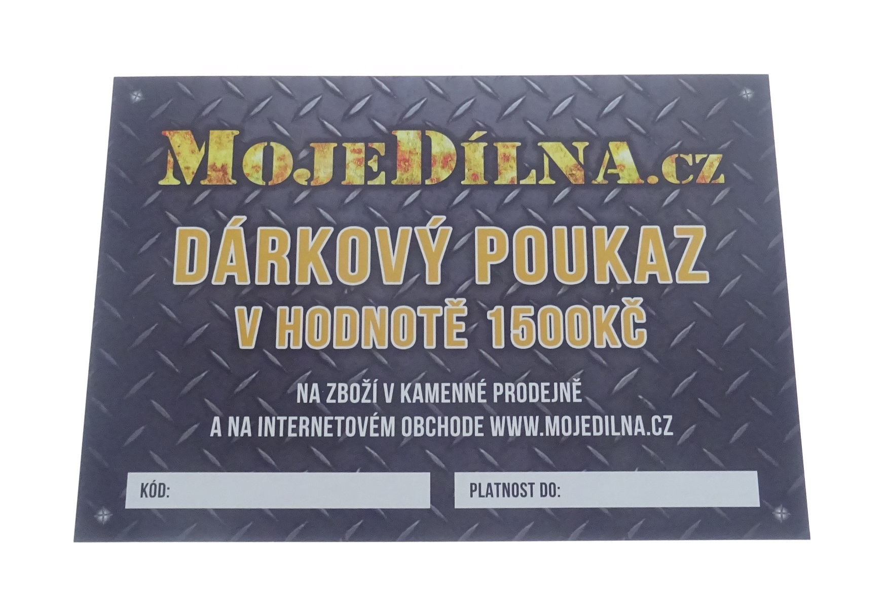 MDtools Dárkový poukaz MojeDílna.cz v hodnotě 1500 Kč Varianta: Online. platba předem