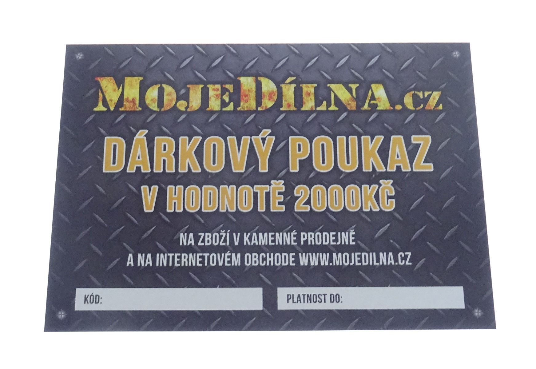 MDtools Dárkový poukaz MojeDílna.cz v hodnotě 2000 Kč Varianta: Tištěný
