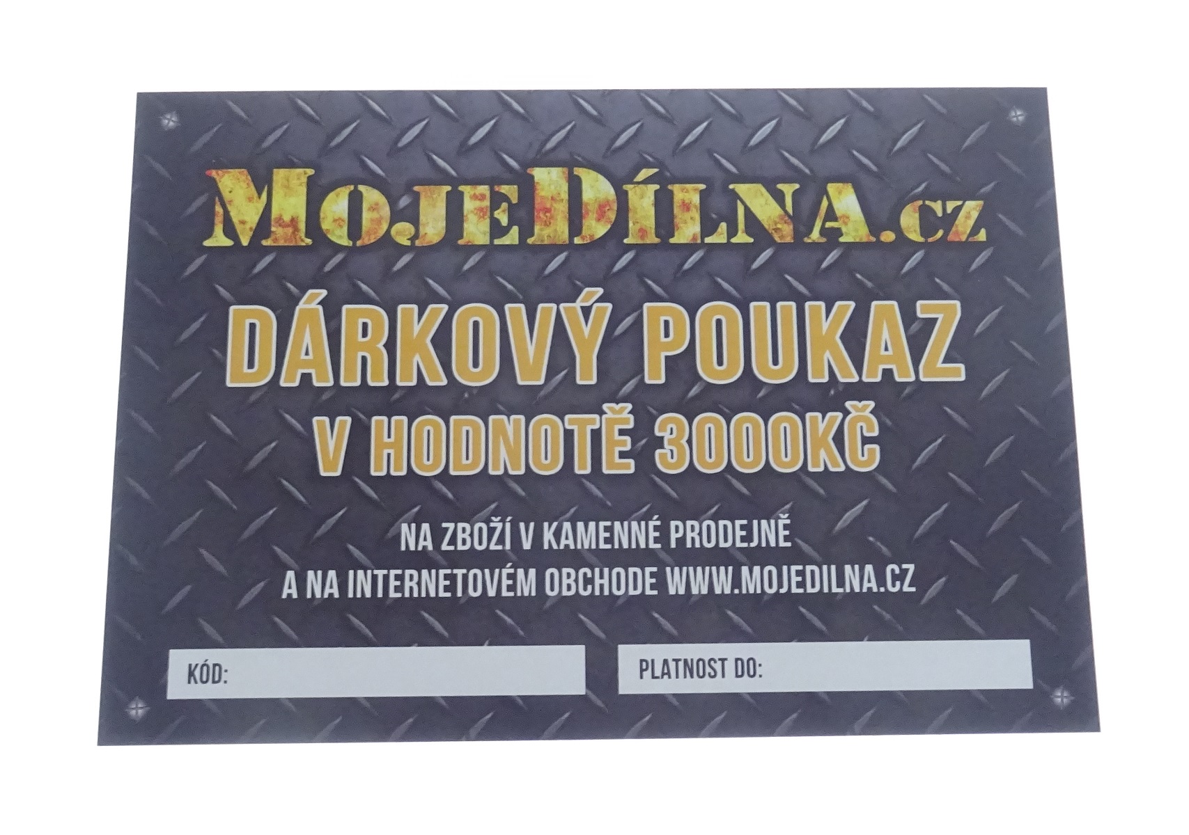 MDtools Dárkový poukaz MojeDílna.cz v hodnotě 3000 Kč Varianta: Online. platba předem