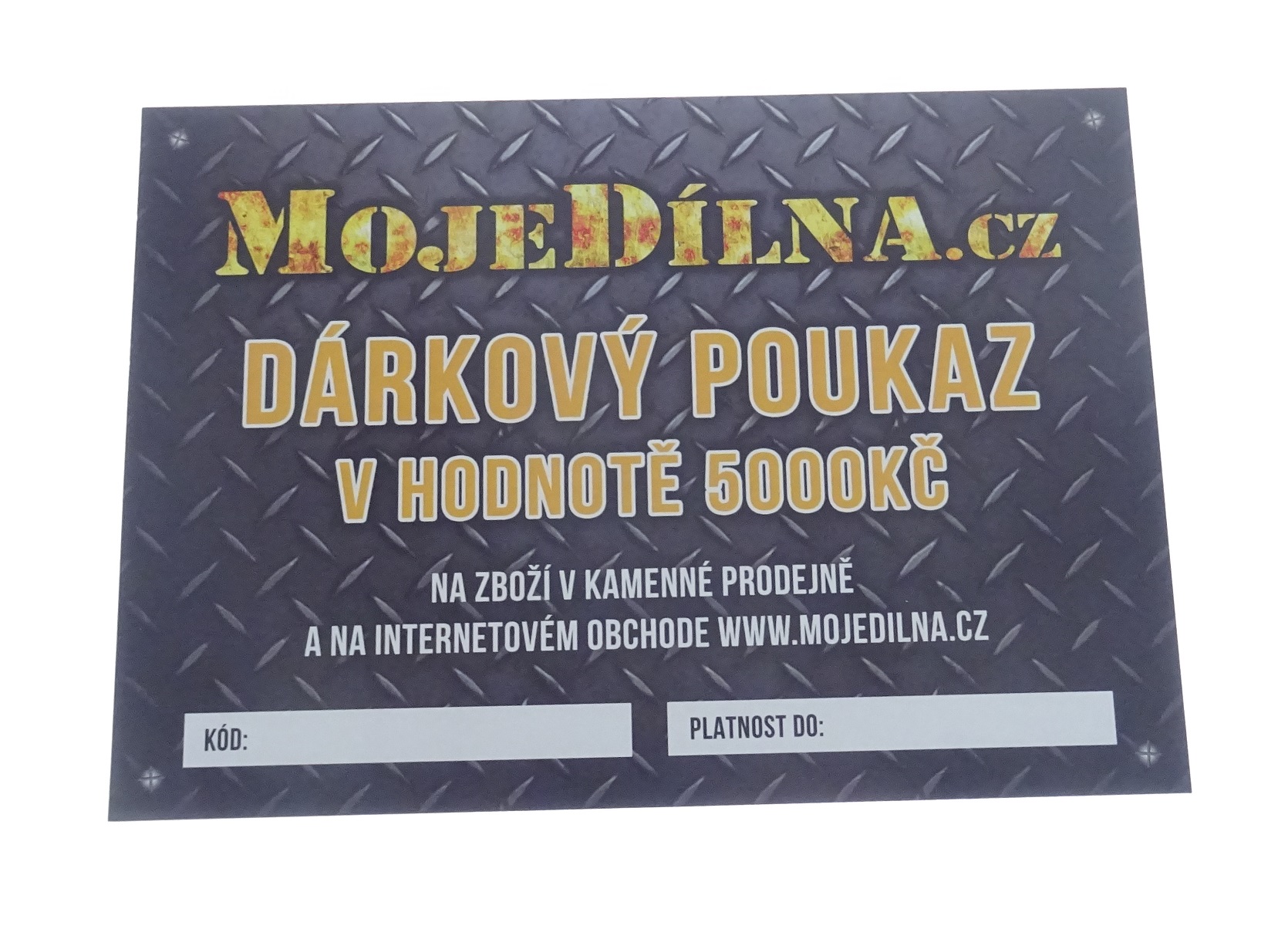 MDtools Dárkový poukaz MojeDílna.cz v hodnotě 5000 Kč Varianta: Online. platba předem