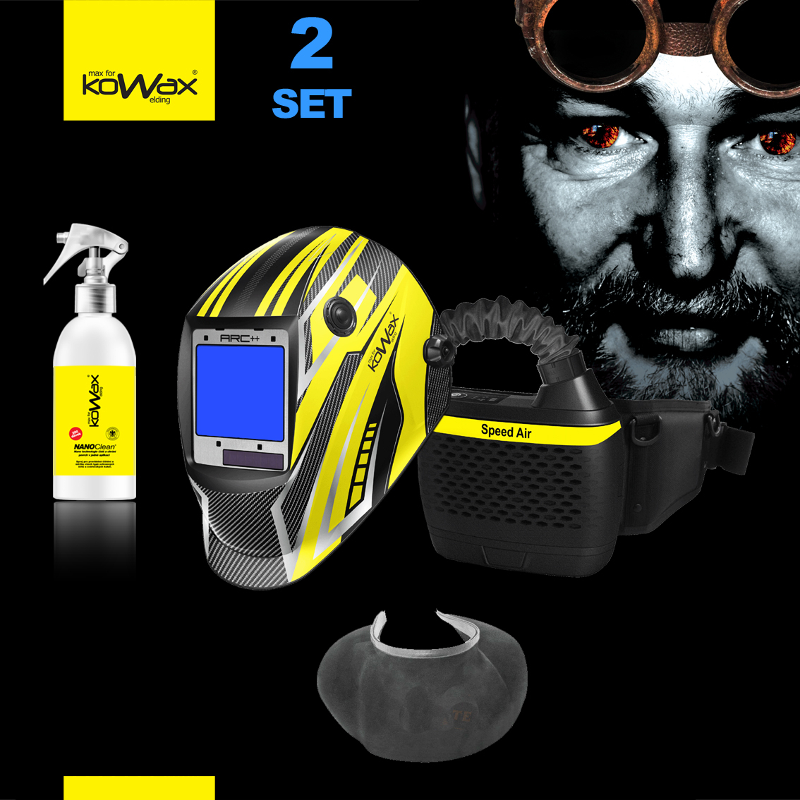 KOWAX Filtračně ventilační jednotka Speed Air + kukla KWXSA820ARC++ SET 2 KWXSAARCPP_S02A