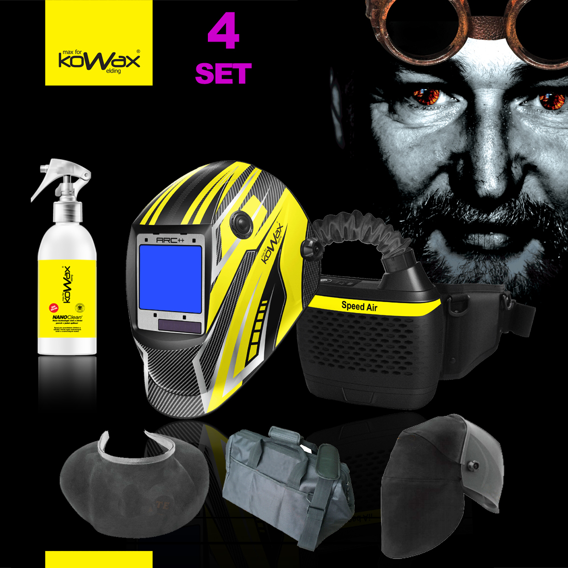 KOWAX Filtračně ventilační jednotka Speed Air + kukla KWXSA820ARC++ SET4 KWXSAARCPP_S04A