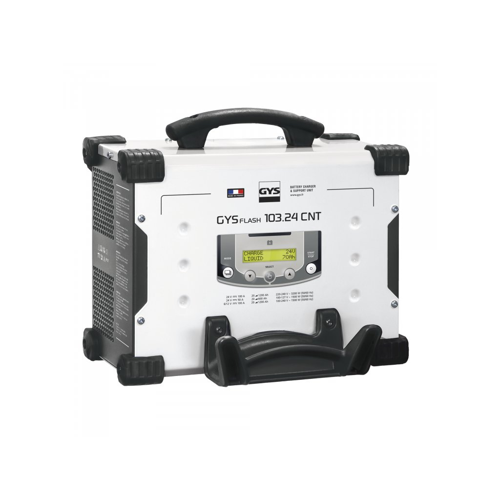 Multifunkční nabíječka autobaterií GYS GYSFLASH 103.24 CNT FV (5m kabely) 025684