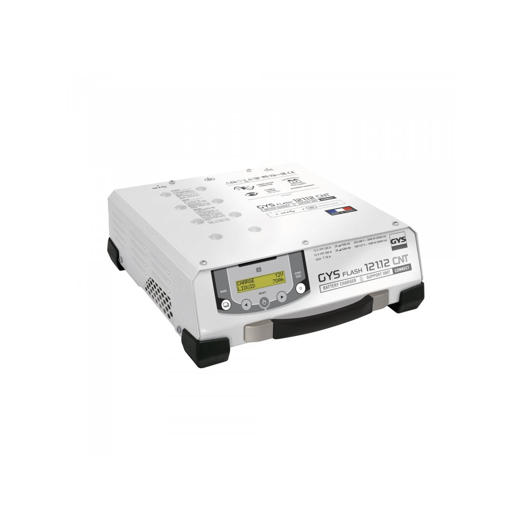 Multifunkční nabíječka autobaterií GYS GYSFLASH 121.12 CNT FV (5m kabely) 026971