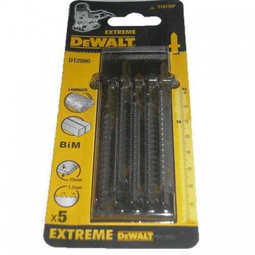 Pilový plátek na laminát přímé řezy pro přímočaré pily 82mm 5ks DeWALT DT2080 DT2080