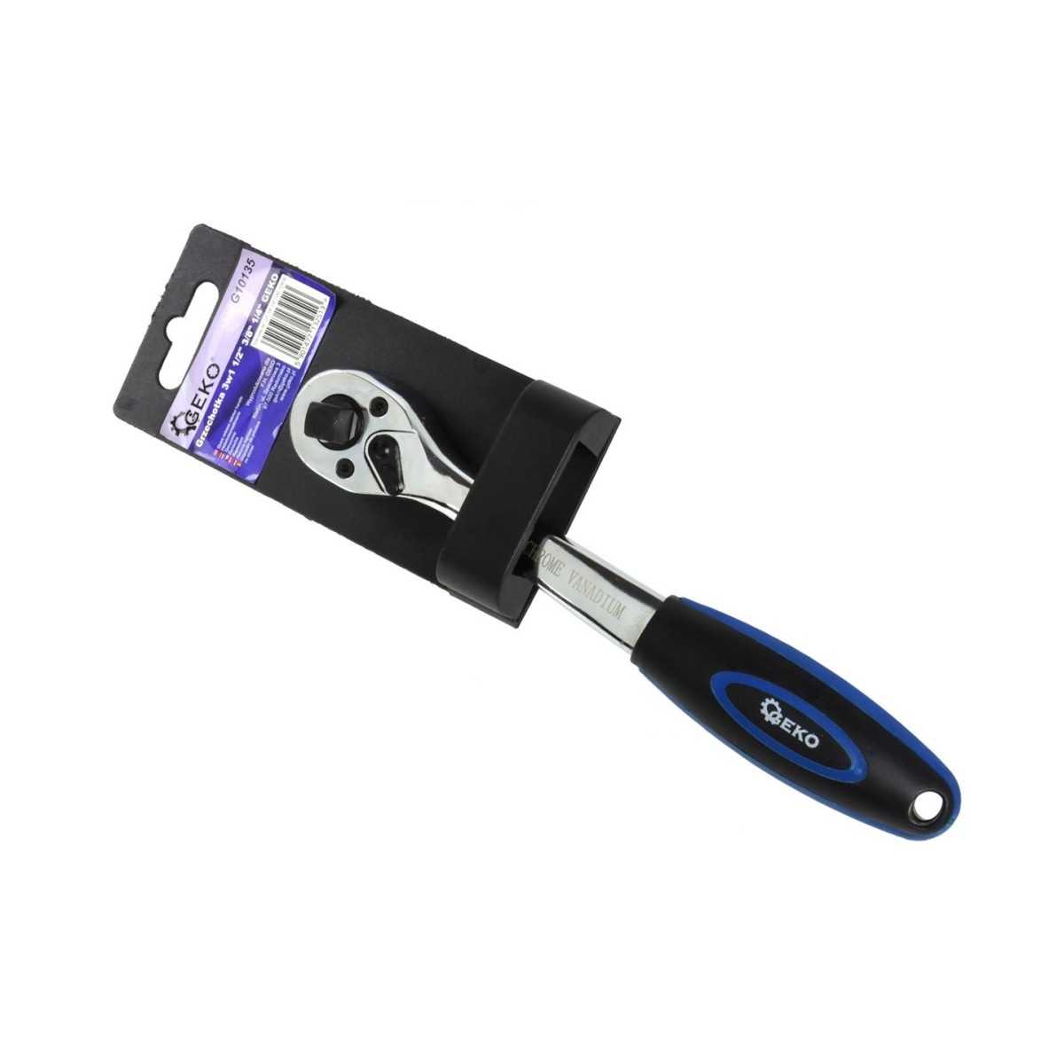 Ráčna 3v1 GEKO 1/2" 3/8" 1/4" G10135