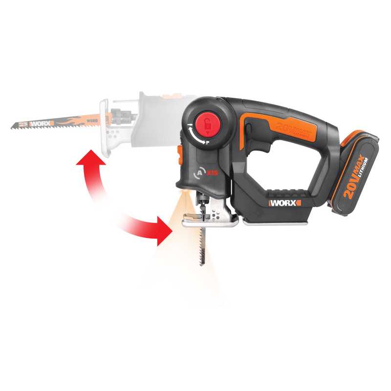 WORX Orange WX550 - Aku dvojkombinace - ocaska + přímočará pila