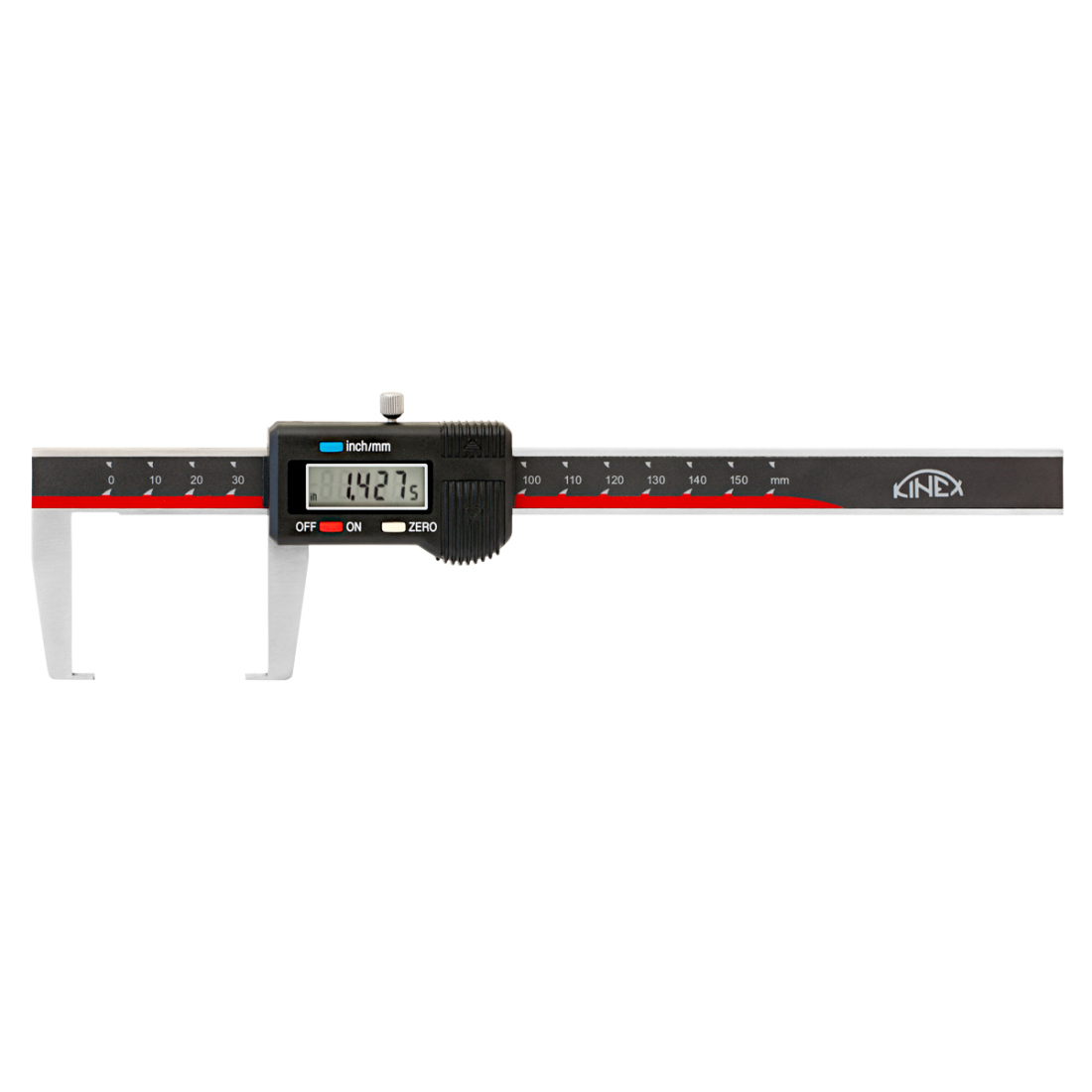 Digitální posuvné měřítko na vnější zápichy KINEX 150mm 6040-65-150