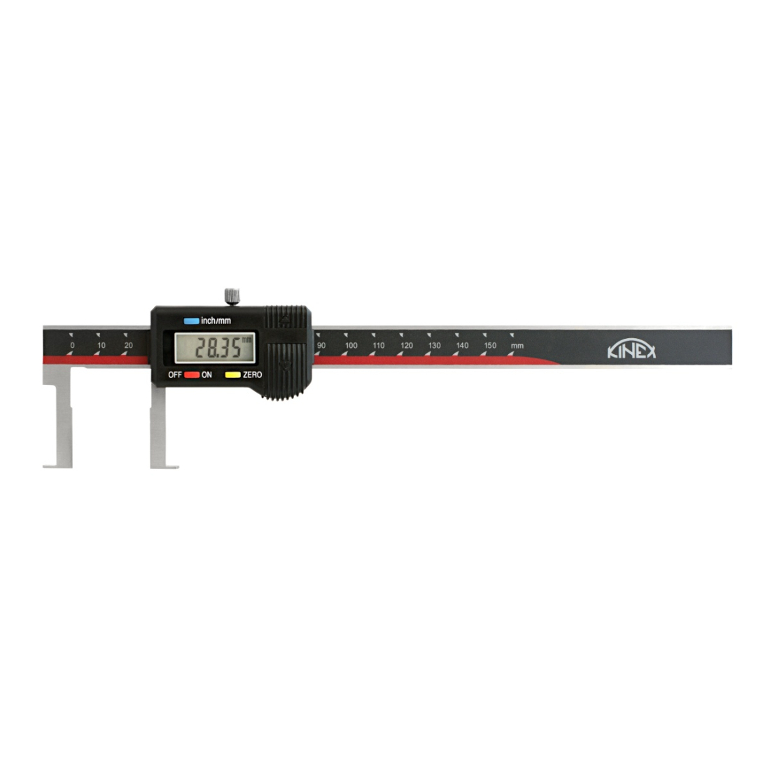 Digitální posuvné měřítko na vnitřní zápichy KINEX 150mm 6040-55-150